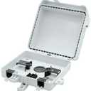 SatelliteSale Demarcation Box Outdoor Fiber Optic Network Interface Device (NID), 12-Port FTTH/FTTP Enclosure, Wall-Mountable Termination Box for Telecom, Broadband, and Data Applications