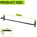 4Pcs Heavy Duty Horse Blanket Rack with Bridle Hooks, Wall Mounted Assembled Blanket Bar, Saddle Pad Rack for Horse Tack Storage, Black
