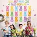 Easter Bulletin Board Decorations Set Bunny Easter Christian Classroom Decor Eggs God Says You are Paper Cutouts Religious Jesus Bulletin Board for Spring Sunday School Door Wall Chalkboard Church