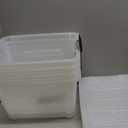 IRIS USA 19 QT Plastic Storage Box with Lid and Latches - 4 Pack - BPA-Free, See-Through Organizing Solution, Durable Nestable Stackable Containers, Secure Pull Handle - Clear