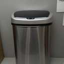 SensorCan 13 Gallon Stainless Steel Oval Kitchen Trash Can with Sensor 2.0 and AC Adapter  Next Gen Touchless Lid, AbsorbX Odor Filter, Automatic Garbage Bin for Home, Office, or Business