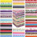 100 Pack 8 x 8 Inch Cotton Fabric Squares No Repeat Quilting Fabric Floral Patchwork Fabrics Cotton Fat Quarter Bundles Flower Sewing Fabrics for DIY Craft Sewing Cloths Handmade Accessories