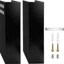 Range Hood Chimney Extension, Retractable Vent Duct Cover 31.5"-63", Wall Mount Kitchen Fan Exhaust Extension with Bracket (Black)