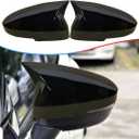 Side Rear View Mirror Cover for Nissan Rogue 2021 2022 2023 2024 2025 2026 - MUXEE Bright Black Turn Signal Housing Cover Accessories(With turn signal housing slot.)