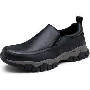 Jousen Loafers for Men Arch Support Comfortable Mens Slip On Shoes (10, Amy3062-black)