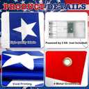 4th of July Decorations, American Flag Bunting with Lights, 2 Pcs, 20x1.6 ft, Red White and Blue Patriotic Banner for 250th Anniversary Decorations (2 Pcs)