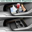 4PCS Center Console Organizer for 2024-2026 Hyundai Santa Fe Accessories, Wireless Charging Mat + Cup Holder Insert + Lower Console Organizer + Center Console Organizer for Santa Fe Accessories