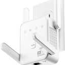 1200Mbps WiFi Extender Signal Booster for Home, Dual Band 5GHz/2.4GHz Wireless Internet Repeater with 4 External Antennas, Covers Up to 3600 Sq.ft & Supports 80 Devices, AP Mode with Ethernet Port