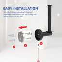 Toilet Paper Holder Matte Black Horizontal&Vertical 180 Degree Rotatable Three-Position Adjustable Tissue Holders Roll Holder Hangers Toilet Paper Stand SUS201 and Zinc Alloy Modern Wall Mounted