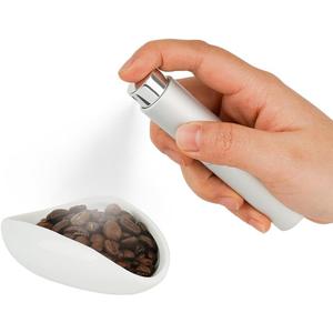 watchget Coffee Bean Dosing Cup & Static Reduction Spray Bottle Kit for Espresso Bar, Ceramic Single Dose Tray for Brewing/Tea, Barista Accessories Set, White