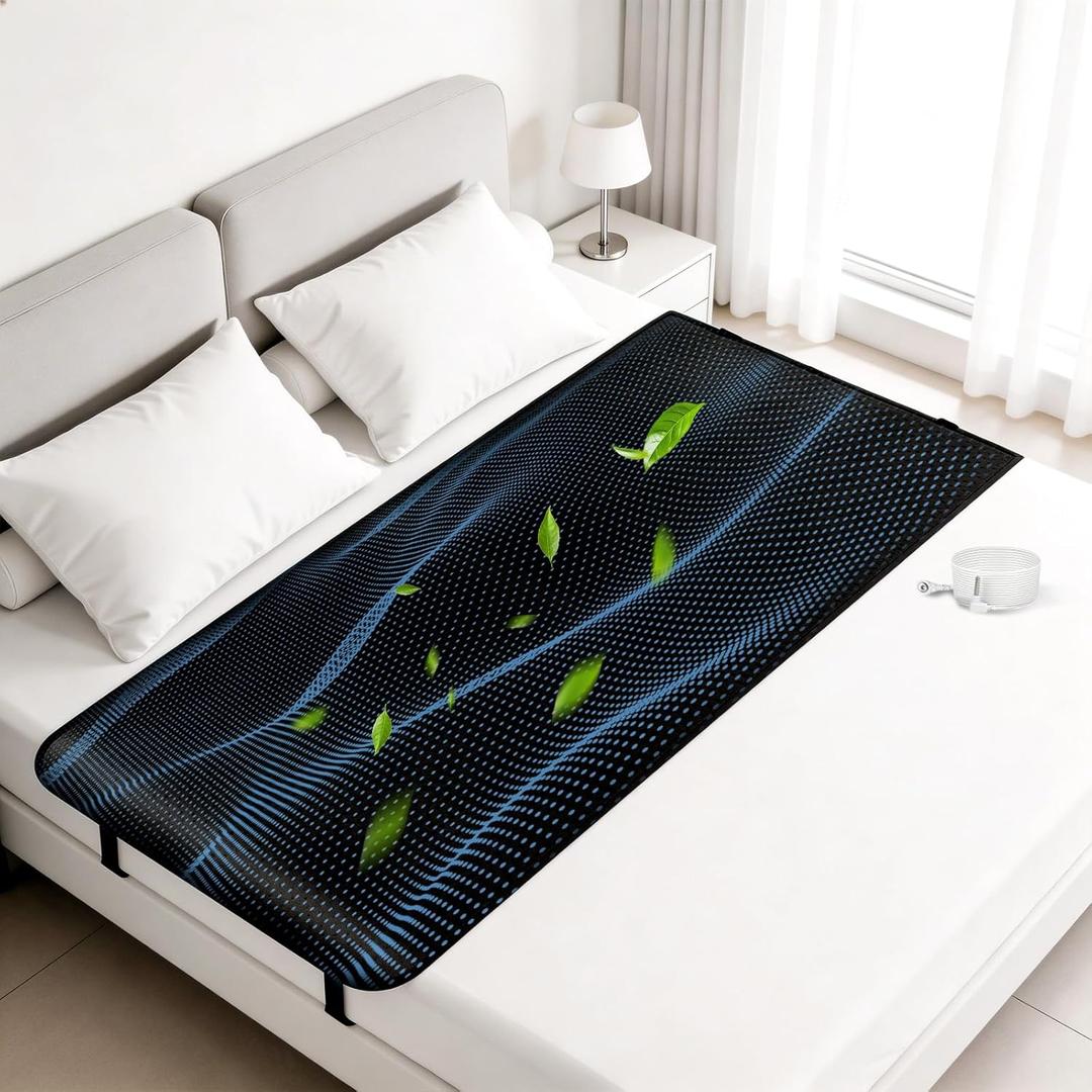 Grounding Mat for Bed,Earthing Mat Grounding Pad for Better Sleep and Stress Relief King Size 76"X27" Down to Grounding mat for Bed with Grounding Cord for Natural Energy Balance