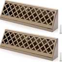 Blulu 1 Pcs 15 Inch Baseboard Register Duct Opening Size Modern Design Vent Covers for Home Floor Wall Baseboard Air Covers Supply Floor Baseboard Diffuser Including Screws (Brown)