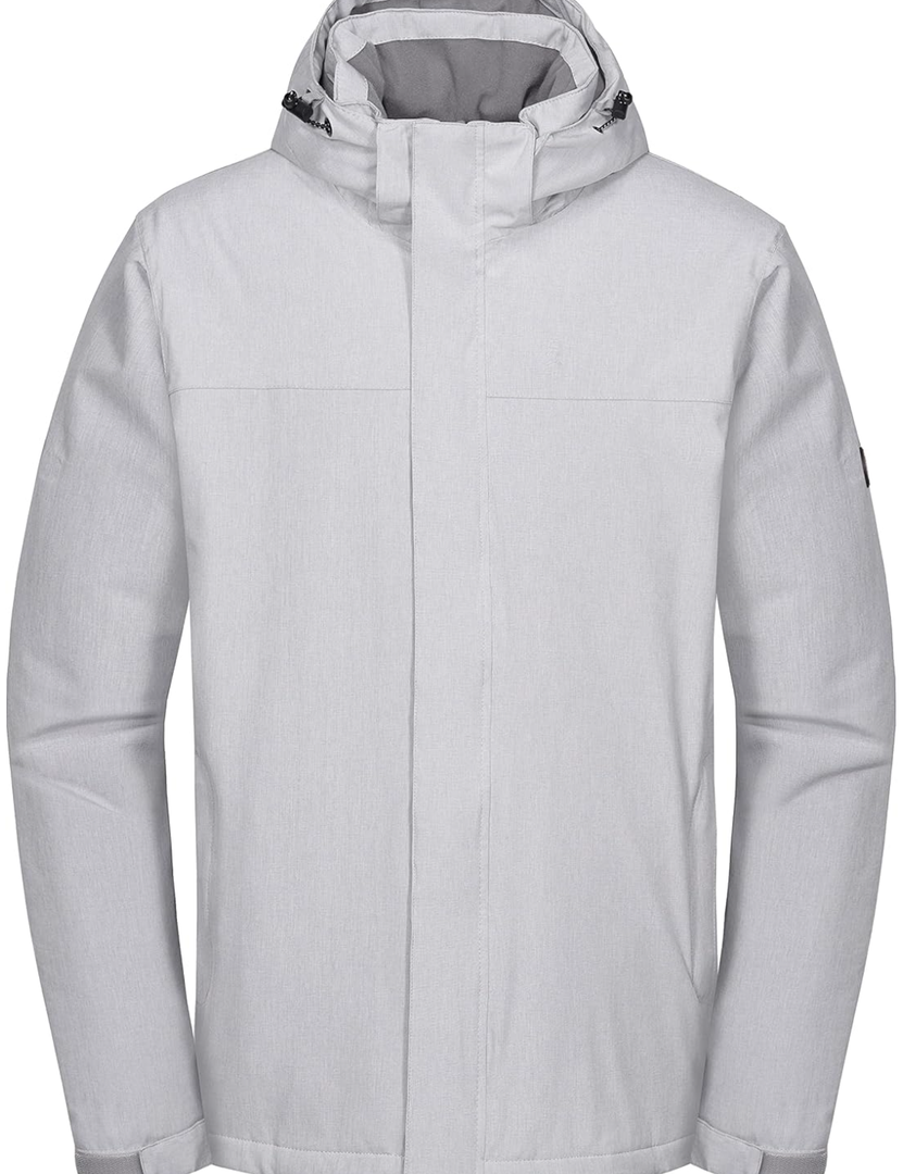 Little Donkey Andy Men's Waterproof Ski Snowboarding Jacket Windproof Warm Coat with Detachable Hood L