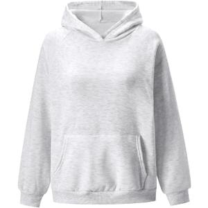 Women's Vintage Long Sleeve Loose Hoodie Drop Shoulder Thermal Casual Sweatshirt with Pocket (M)