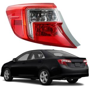 LH Outer Rear Tail Light Replacement for Toyota Camry 2012-2014 Clear Lens Left Driver Side Brake Lamp 8156006470 TO2804114