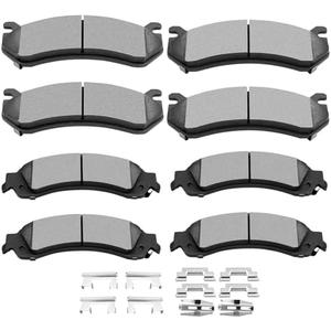 SCITOO Disc Brake Pads Sets Front Rear 8pcs Fit for Cadillac Escalade ESV EXT, for Chevy Avalanche Silverado Suburban 1500 Tahoe, 01-06 for GMC Sierra 1500, 00-06 for GMC Yukon/Yukon XL 1500