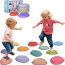 Stepping Stones for Kids, 8/12 PCS Balance Stepping Stones for Toddlers, Non-Slip Obstacle Course Sensory Toys Indoor Outdoor, Balance River Toys for Birthday, Children's Day and Christmas Gift