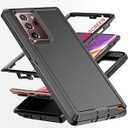 AYMECL for Note 20 Ultra Case, Samsung Note 20 Ultra Case [Military Grade] 3 in 1 Full Body Shockproof Dust/ Drop Proof Heavy Duty Protection Cover, for Samsung Galaxy Note 20 Ultra 6.9 Inch, Black
