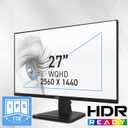 msi PRO MP275Q 27 Inch WQHD Office Monitor - 2560 x 1440 IPS Panel, 100 Hz, Eye-Friendly Screen, Built-in Speakers, Tilt-Adjustable - HDMI 2.0b, DP (1.2a)