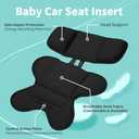 HitTopss Head and Body Support Compatible with/for Doona|Graco Snugride|Britax|Chicco Keyfit |Evenflo Pivot | Infant Car Seat Insert, Universal Breathable Baby Car Seat Insert for Newborn
