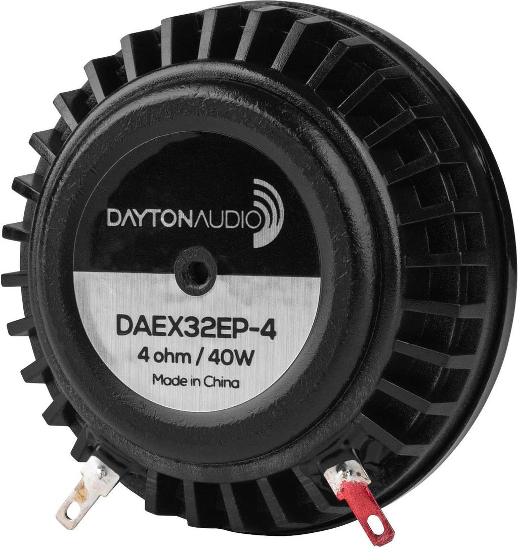 Dayton Audio DAEX32EP-4 Thruster 32mm Sound Exciter - 40 Watts RMS 4 Ohm Imepedance - Audio Transducer - Turn Any Surface into a Speaker System - for Large and Rigid Surfaces