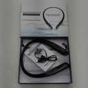 Bluetooth 5.0 Neckband Bluetooth Headphone, Sweat Resistant Noise Cancelling Stereo Headphones, and Retractable Ear Tips for Music, Conference, VideosRose Gold