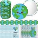 60 Sets Earth Appreciation Gifts Globe Compact Mirrors Earth Day Giveaways World Environment Day Party Favors with Thank You Cards Gifts for Teacher Nurse Volunteer Adult Employee Office Coworker