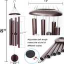FDOCOI 45'' Large Wind Chimes for Outside with Deep Tone, Wind Chimes Outdoor Garden & Patio Hanging Dcor, Sympathy Gifts. Bronze