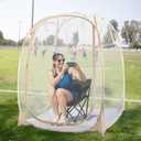 EighteenTek Pod All Weather Sports Tent with Attached Floor, Instant Outdoor Bubble Tent, Rainproof Camping Sun Shelter for Sports Events Camping Fishing Cheering, 1-4 Persons