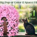2 Pcs UV Resistant Artificial Flowers for Outdoors, Realistic Faux Silk Bougainvillea Flowers, Fake Hanging Plants for Porch Patio Balcony Decoration (Pink)