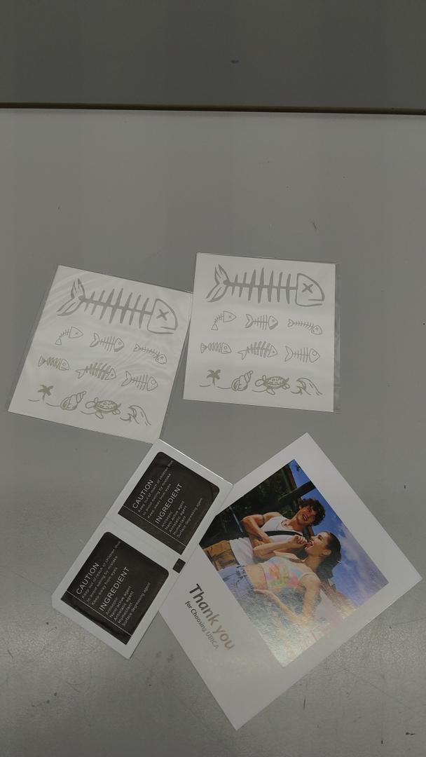 Ubica semi permanent tattoo, 2 sheets, beach/sea theme