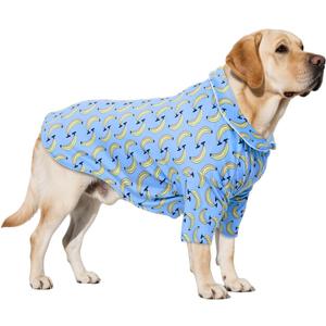 CuteBone Two-Leg Velvet Pet Pajamas Girl Dog Clothes - Soft, Cozy, and Stretchy Boy Pjs for Medium, Large Dogs and Cats Winter Sleepwear Apparel LTP03XXL (Banana)