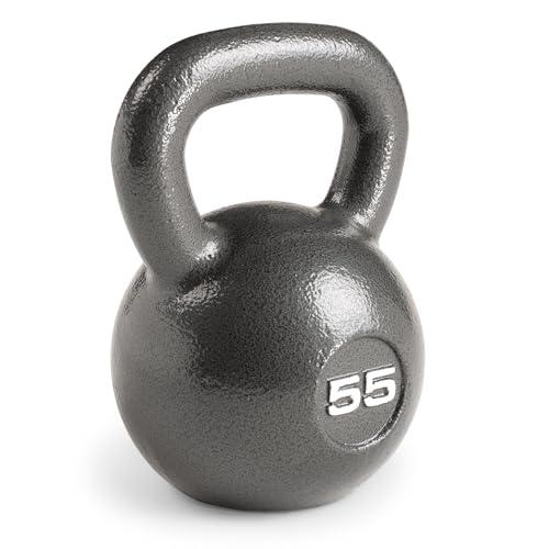 Marcy Hammertone Kettlebells, Ideal Workout Weights For Home Gym, Cast Iron, Black, 55lbs HKB-055