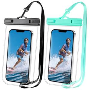 MR.LUYU Waterproof Phone Pouch for Cruise Essentials 2025, Beach Vacation Essentials Cruise Ship Travel Must Haves, Dry Bag Case for iPhone 16 15 14 13 12 11 Plus Pro Max Galaxy Pixel - 2 Pack Clear