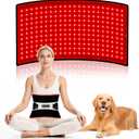 Red Light Therapy for Body, 24"x12" Large Near Infrared Light Therapy Belt, 242 Tri-Chip LEDs Red Light Therapy Mat for Back Pain Relief, 660nm & 850nm Dual Wavelength Therapy Pad, Max 35W