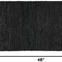 GRUHUM Jute Runner Rug 2'6"x4' ft Natural Fiber Black Rectangular Jute Area Rug Leather Handwoven Boho Farmhouse Braided Rustic Vintage Ecofriendly Rug Kitchen Livingroom Bedroom Hallways Enterways