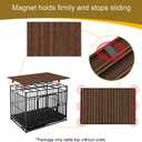10 x Dog Crate Topper with Magnets for 48 Inch Crate - Aluminum Foldable Dog Kennel Topper Decorative Storage Pet Crate Table Rustic Brown (Only Topper)