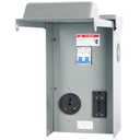 Temporary Power Outlet Panel, Power Circuit Breaker Panel with 20, 30 Amp Receptacle Installed, Prewired Receptacle Panel Weatherproof Electrical Outlet Box (20A 30A Power Outlet Panel)
