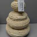 Rattan Woven Flower Vase,White Boho Vases for Decor,Modern Decor Country Style Woven Rustic Vase for Home Decoration