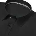 Lion Nardo Oxford Shirts for Mens Long Sleeve Dress Shirts Business Casual Button Down Shirts Untucked Shirts for Men (Black, S)