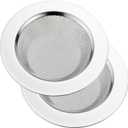 LASSHSWA 2 PCS Kitchen Sink Strainer Stainless Steel, Kitchen Sink Drain Strainer Sink Strainers with Large Wide Rim 4.5" Diameter for Kitchen Sinks