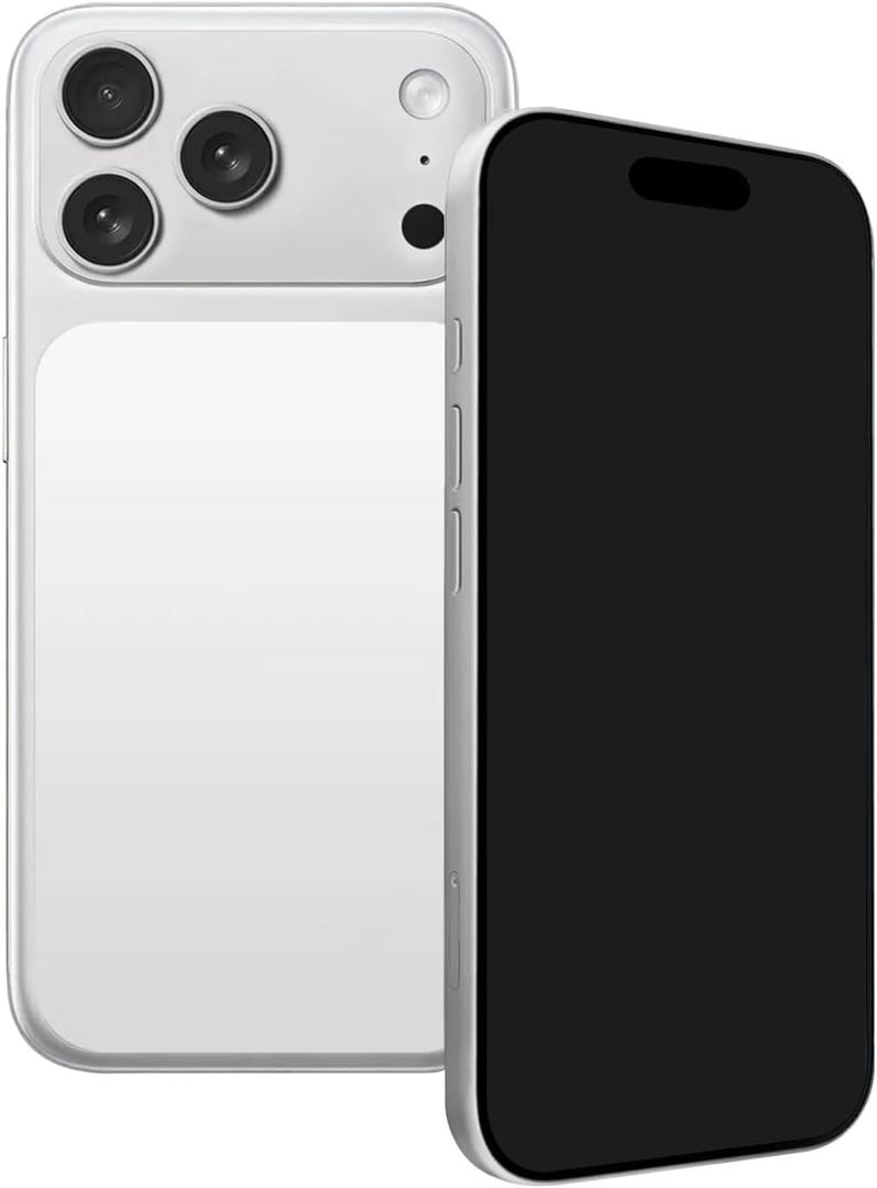 Fake Phone Dummy PropPhone, BlackScreen Decoy PhonePear PhoneNon-Working Phone17Air 17Pro Max, DisplayPhone Look Like Real Phonepro max 17 (17ProMax,White,Black Screen) Prop Mobile Phone