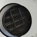 6 Inch Round Vent Cover, HG Power Aluminium Alloy Louver Gable Vent, Black Soffit Vent with Built-in Screen Mesh for Bathroom Kitchen Office Ventilation 5.66”