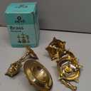 SATVIK Standing Brass Kerala Samai Diwali Deepak for Puja Traditional Panchmahal Pooja Deepam Diya Oil Lamp Kutthu Vilakku Dia 5 in 1 Step Adjustable 11 inch Deepawali Indian Gift Item