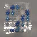 Outus 400 Pcs Blue Snowflake Dimensional Stickers Christmas 3D Diamond Snowflake Decoration Stickers for Christmas Holiday Envelopes Winter Decoration Crafts