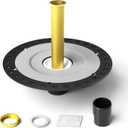 Freestanding Tub Drain Rough-in Kit, Freestanding Bathtub Drains Installation Free Standing Tub Drain Kits with 12 Inch Flange Base, ABS & Brass Pipe, CUPC Certification (Black)