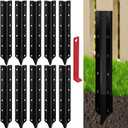 SDSNTE 10 Pack Fence Post Repair Stakes 14 Ga Heavy-Duty Steel Fence Post Support Kit, Easy Installation Kit Included