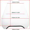 FATECIM 15" Clear Motorcycle Windscreen Windshield Motorbike Wind Deflector Flyscreen Universal for Harley Davidson Honda Kawasaki Suzuki Triumph Yamaha Indian Victory with 7/8" or 1" Handlebars