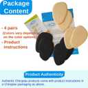 Chiroplax High Heel Cushion Inserts Pads (4 Pairs) Suede Ball of Foot Forefoot Metatarsal Anti Slip Shoe Insoles for Women