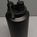 Kerilyn Insulated Gallon Jug with Handle, One Gallon, 128oz Stainless Steel, Large Double Vacuum Water Bottle for Hot & Cold Drinks, Wide Mouth, Sweat Proof, Great for Travel, Camping, Black